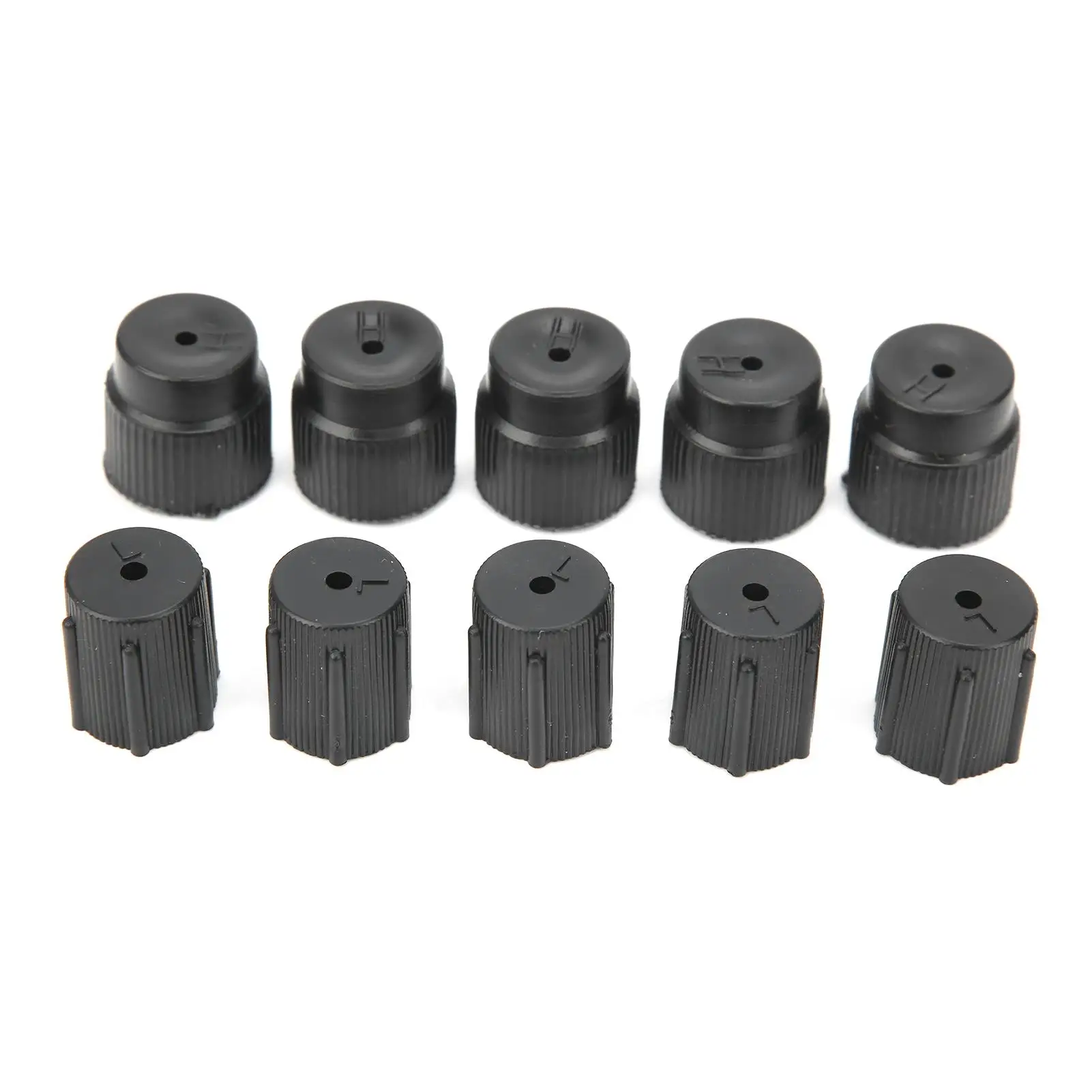 10Pcs Universal Air Conditioning Service Cap A/C Repair Refrigerant Charging Port Cover Auto Accessory