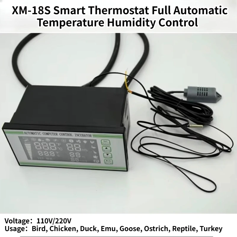 Professional Egg Incubator Controller XM-18S Smart Thermostat Full Automatic Temperature Humidity Control AC110V-220V