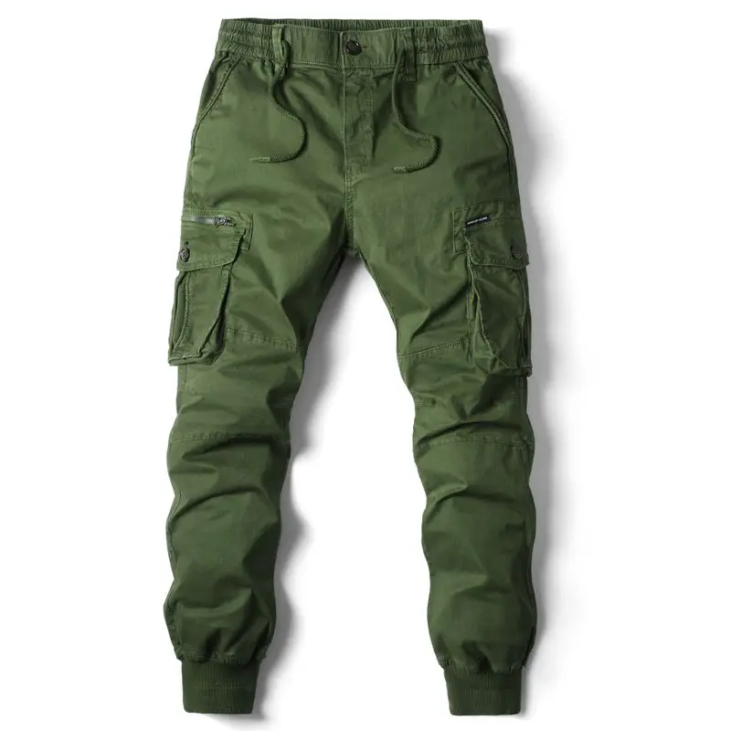 Pantalones Cargo de algodón para hombre, ropa de calle militar de longitud completa, chándal táctico de trabajo, talla grande