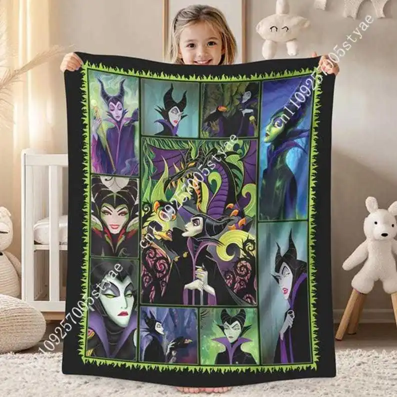 

Evil Queen Villains Blankets Disney Cartoon Plush Blanket Indoor Decoration Child Holiday Party Boy Girl Gifts Warm Custom Quilt