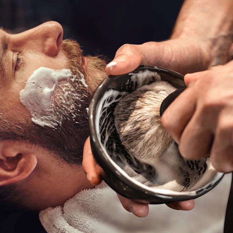 

Professional Shaving Brush Set 3-in-1 Shave Kits With Shaving Brush, Shave Bowl and Shave Stand, Father's Day Men's Gift Kit