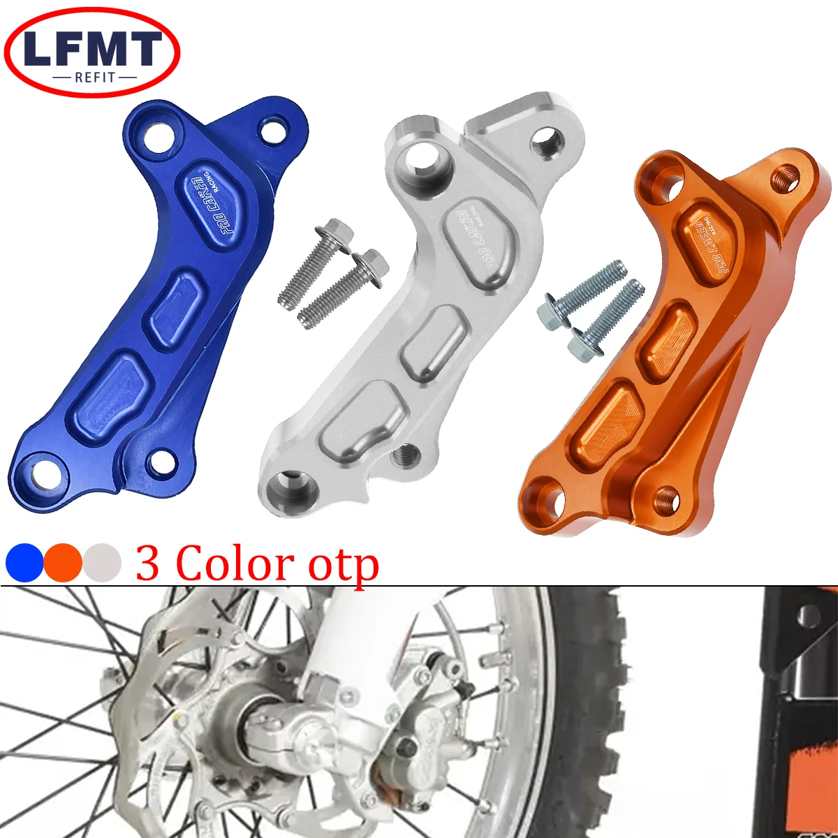 

320MM CNC Brake Caliper Adapter Bracket For KTM XC XCF XCW SX SXF EXC EXCF 125 200 250 300 350 450 500 TPI Six Days 1994-2023