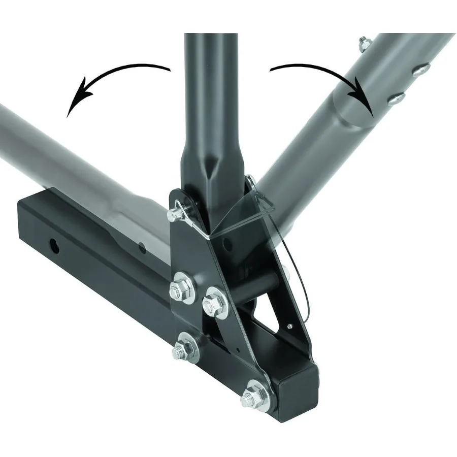 63124 Eclipse Preto 2 Polegadas Quadrado 4 Porta-Bicicleta para transporte de ciclismo ao ar livre seguro e conveniente com design durável a