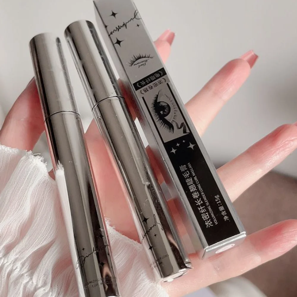 Mascara colorato colorato Piccolo tubo d'argento Mascara impermeabile con lunghezza del volume Mascara liquido per ciglia ricci ad effetto esteso