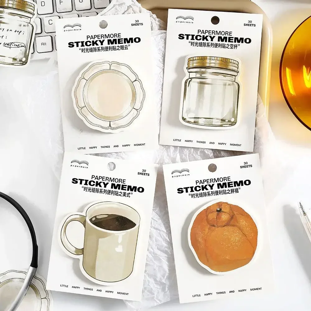 Cute Time Gap Series Sticky Notes Korean Cartoon Student Note Message Stickers Handbook Material Paper School Supplies