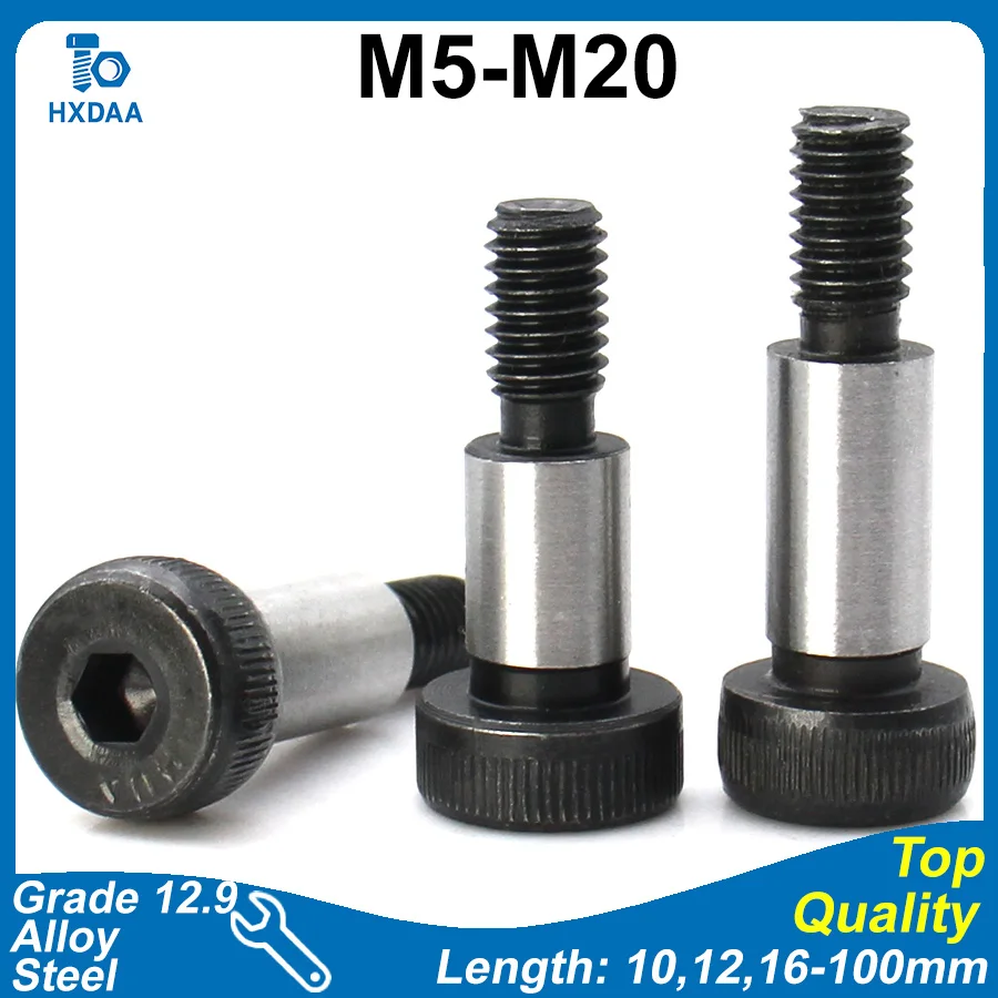 M5 M6 M8 M10 M12 M16 M20 Grade 12.9 Alloy Steel Hex Socket Shoulder Bolts Precision Allen Screws Positioning Stop Bolt