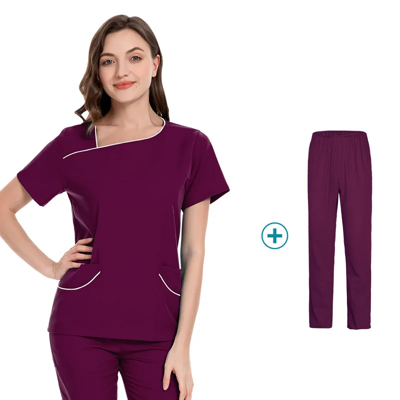 Summer Medical Uniforms For Women Scrubs Sets Thin Doctors Clothes Quick Dry Nurses Uniform Dental Clinic Beauty Salon Workwear