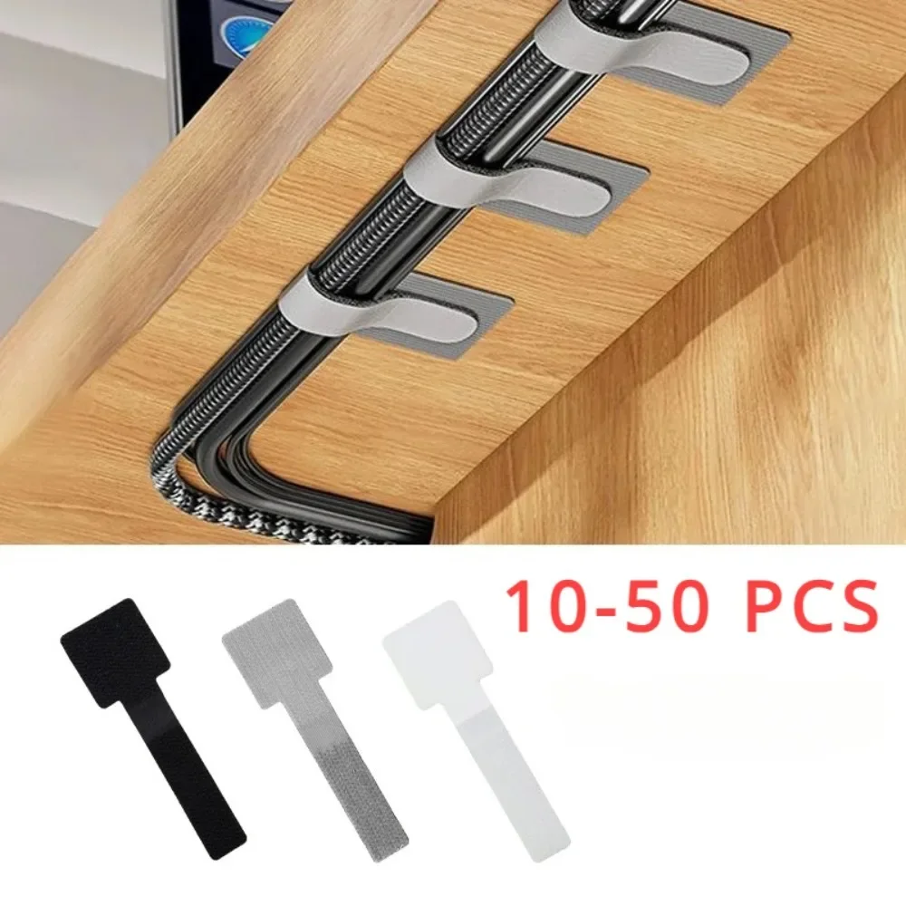 Markers Cable Tie Wire Organizer and Cables Reusable Cord Holder Self-adhesive Adjustable Storage Strap Attaches Clearance Home