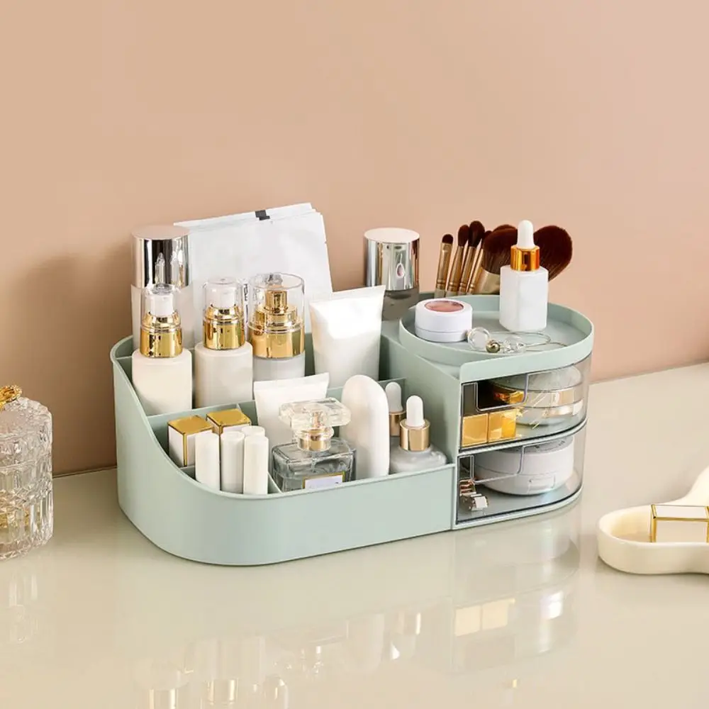 Simple Plastic Cosmetics Storage Box Large Capacity Space Saving Sundries Storage Box Drawer Type Makeup Box Office