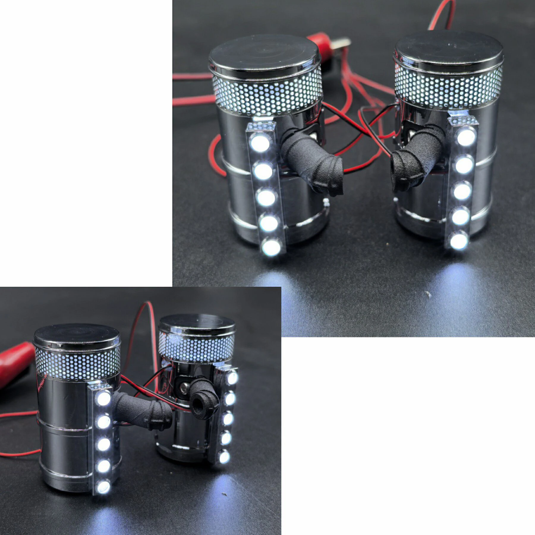 فلتر هواء معدني LED مع أضواء،  - مراجعة Tamiya Model Rc Car وسعره