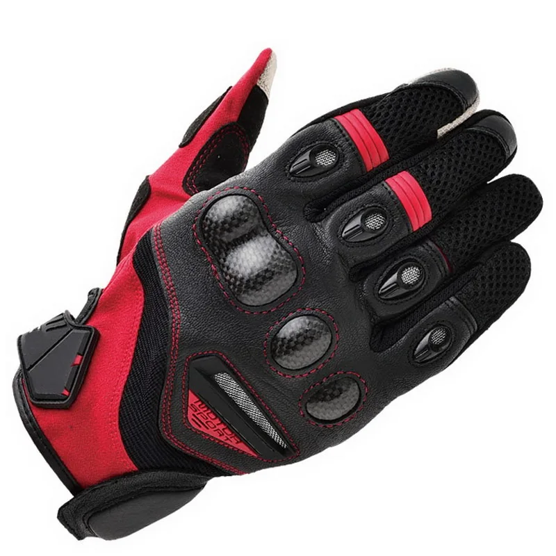 Men's RST Leather Carbon Fiber Motocross Motorcycle Gloves Moto Accessories Guantes Glove Motorbike Glove Anti Drop Breathable