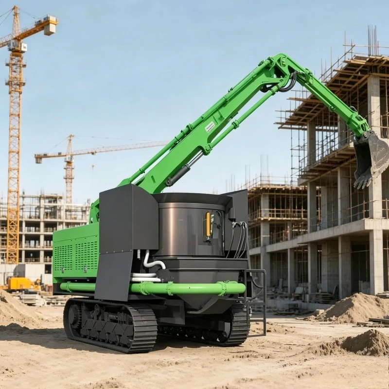 FOB Price Hydraulic Crawler Concrete Mixer Pump Compact Limited Narrow Space Construction Stable Uniform Concrete Distribution