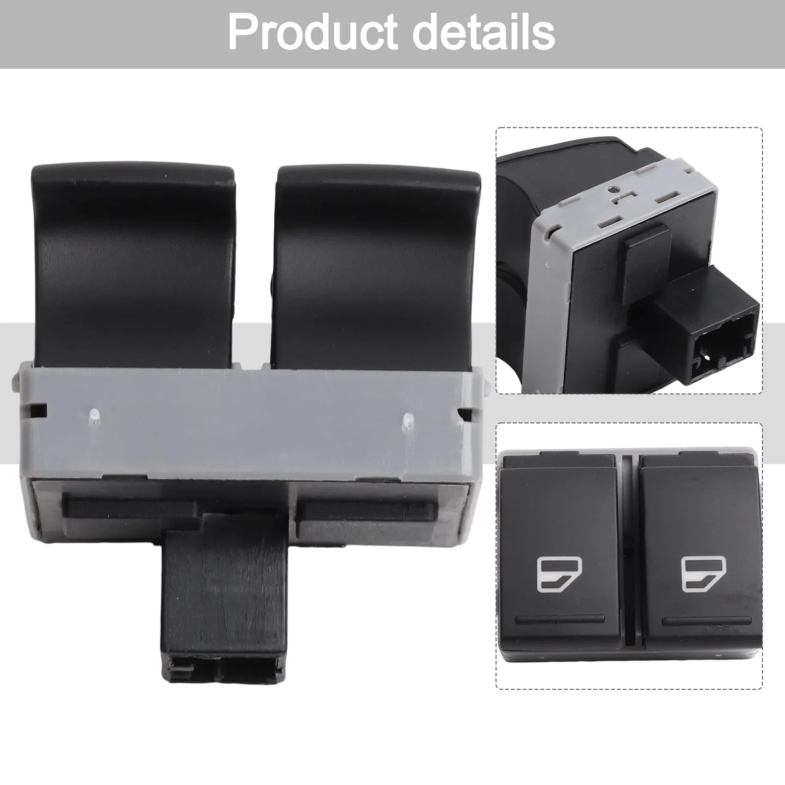 Driver Window Switch Window Lift Switch Automotive Replacement Black Practical And Reliable Anti-corrosion Design