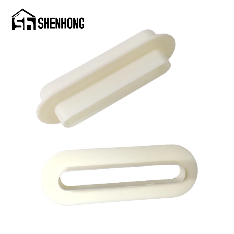 SHENHONG White Plastic Oval Double-sided Cutting Die Black Long Mousse Trays Cake Mold Cutter Mould for Dessert Pie and Cookies