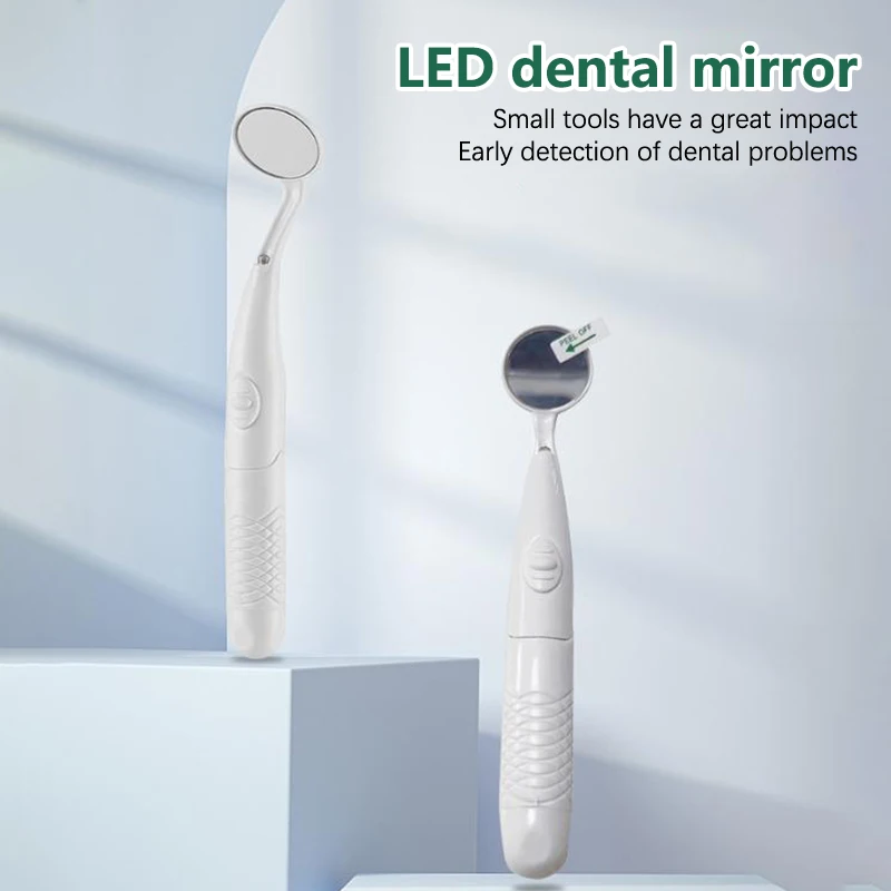 Portátil Dental LED Luz Boca Espelho, Dentista, Oral Verificação, Anti Fog, brilhante, Cuidados Dentários, Higiene, Instrumento Limpo, Reutilizável, 1Pc