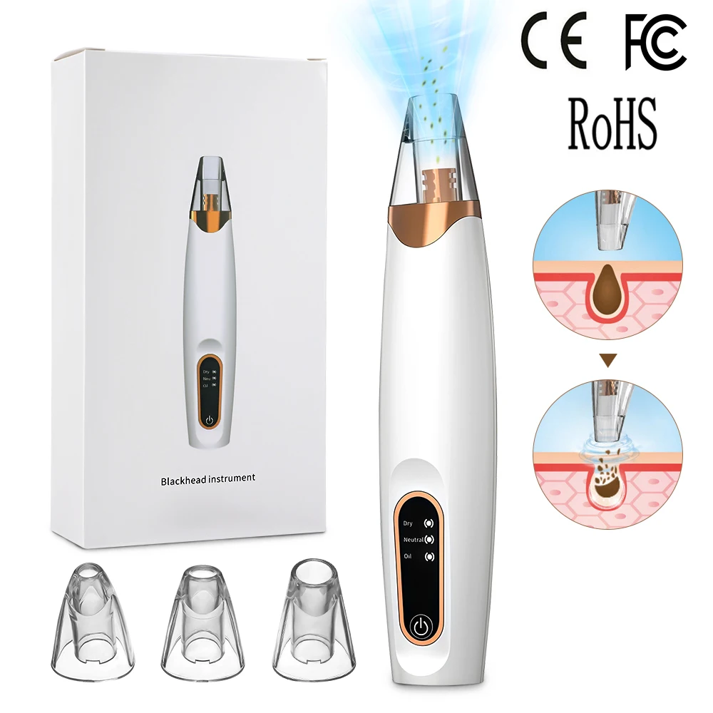 

Electric Facial Blackhead Remover Vacuum Pore Cleaner Black Spots Removal Acne Extractor Blackhead Suction Tool Face Skin Care