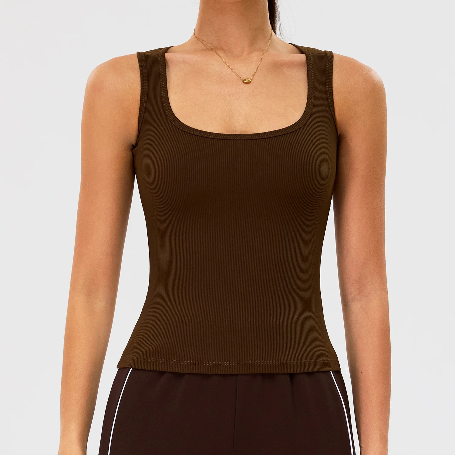 Sporty Woman Top Gym Top Backless Gym Clothes Women Scrunch Bra Removable Cups Yoga Tank Workout Outdoor Recreation Sports Vest