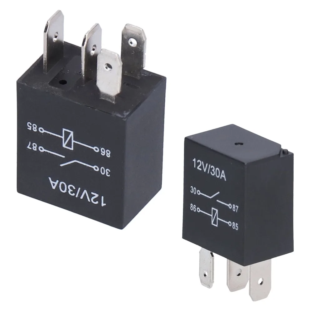 10 Pcs Relay Kit 4 Pin/5Pin Violet Relay 12V 30A 36.6*23*15.5mm Automobile Relay Relay Set Automotive Circuit