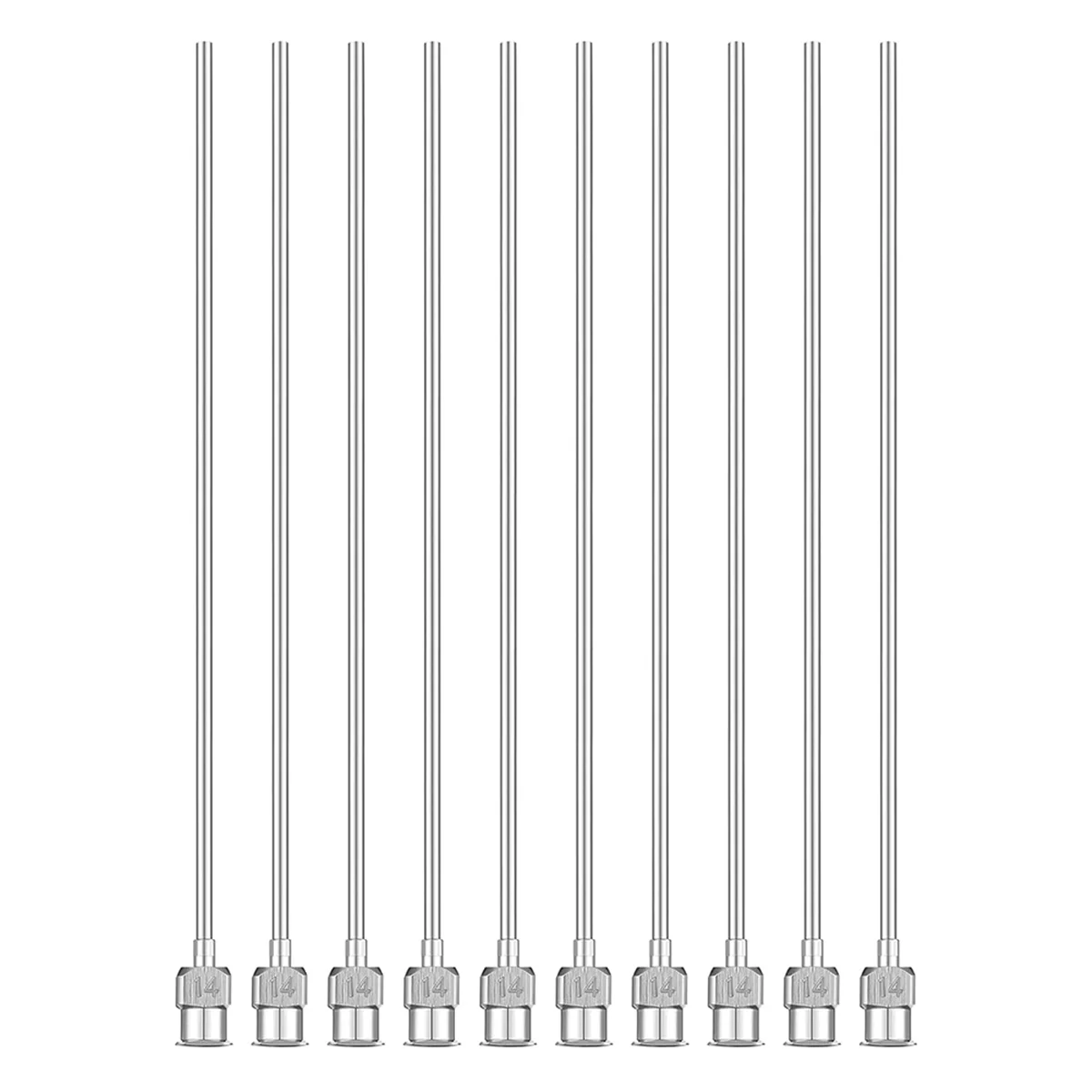 ABXHH 10 قطع إبر توزيع حادة 4 بوصة، 12 مقياس من الفولاذ المقاوم للصدأ إبر حادة أداة توزيع السوائل 14 جرام