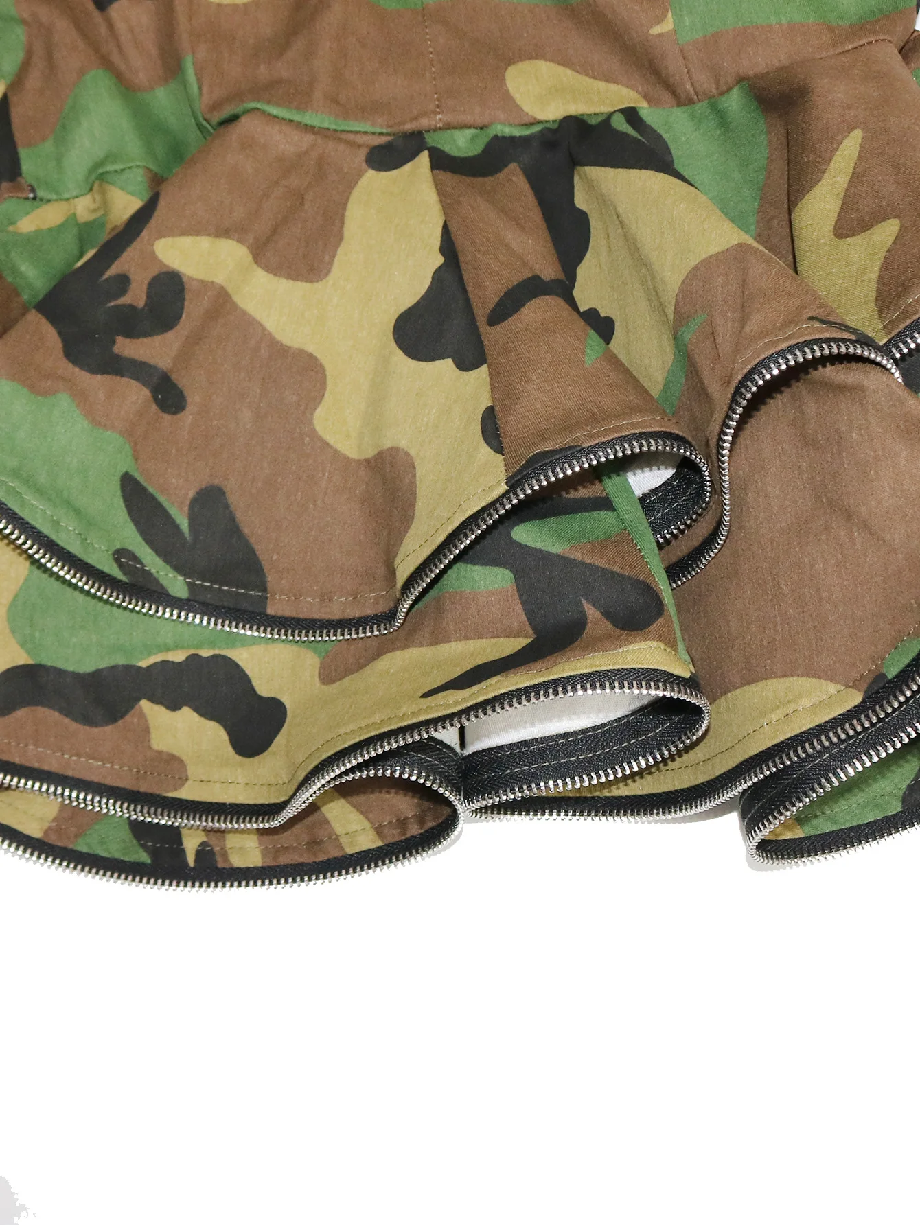 FAGADOER Fashion Camouflage Bodycon Coat Women Long Sleeve Deep V-neck Irregular Patchwork Jackets Female Streetwear Clothing