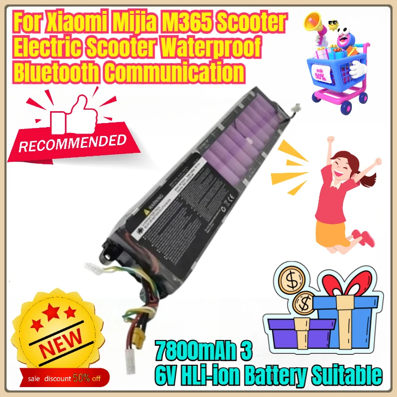 

7800mAh 36V HLi-ion Battery Suitable for Xiaomi Mijia M365 Scooter Electric Scooter Waterproof Bluetooth Communication