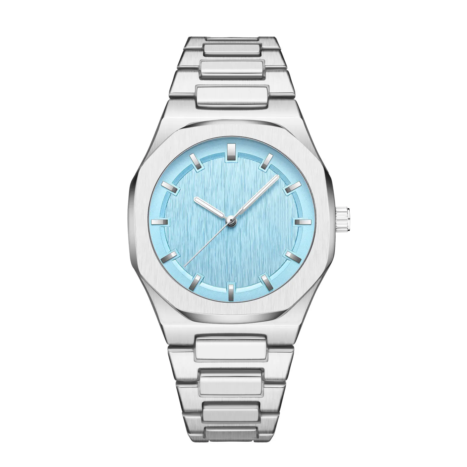 

Ice Blue Minimalist Men Ultra Thin Watches Stainless Steel Band Fashion Simple Design Quartz Watch Relogio Masculino