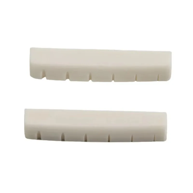 2 Sets 4 Pcs 6 String Acoustic Guitar Bone Bridge Saddle 72mm And Nut 43mm Cow Bone Nut Top Folk Pillow Folk Bottom Pillow