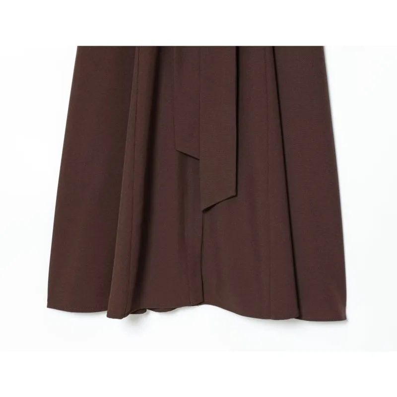 Spring Autumn Women Shirt Dress with Belted Turn Down Collar Women's Dress Long Sleeve Lady Dress Pleated Hem Female Party Dress