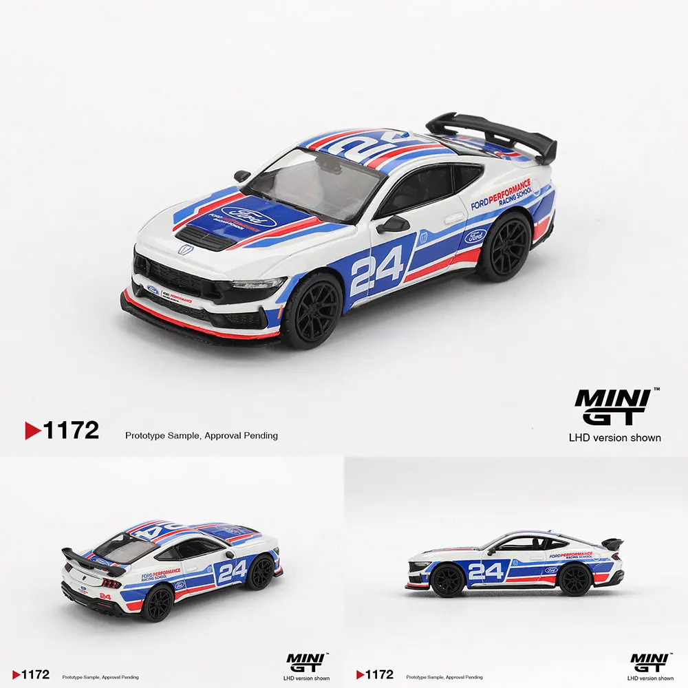 

Предпродажа MINIGT 1/64 литая под давлением модель Ford Mustang Dark Horse # 24-гоночная школьная блистерная упаковка, высокопроизводительная модель