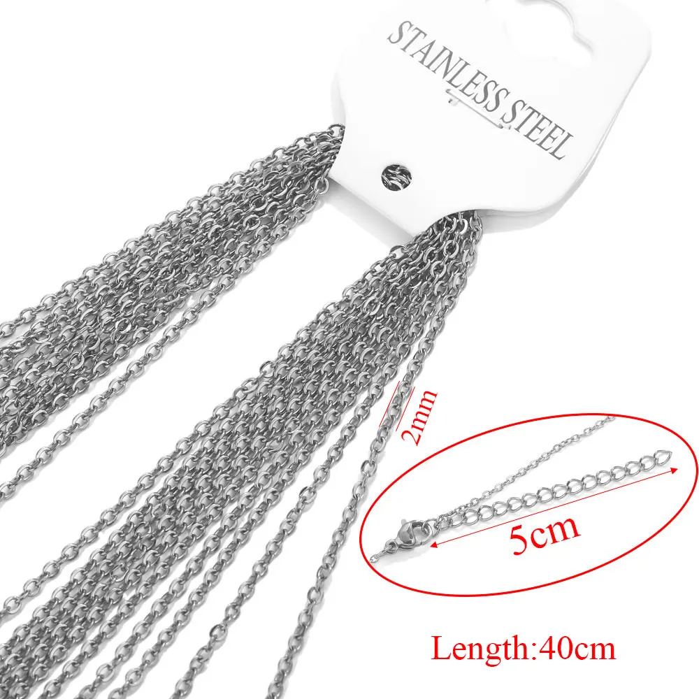 10 Stks/partij Vergulde Roestvrijstalen Kettingen Ketting Sieraden Cubaanse Kettingen Chokers Diy Handgemaakte Ketting Sieraden Materialen