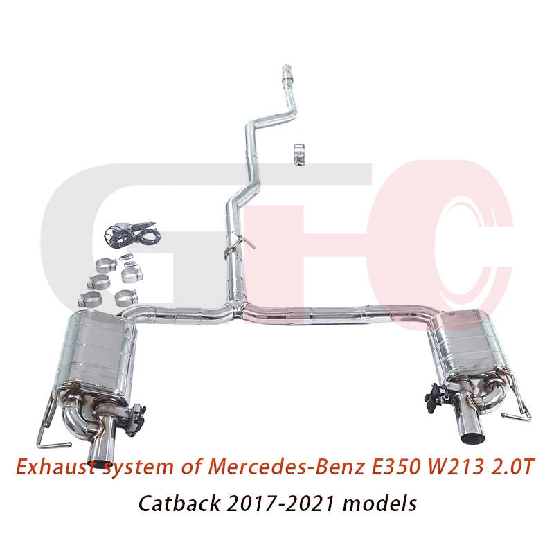 

GFC подходит для Mercedes-Benz E350 E300 E260 2.0T W213 Catback из нержавеющей стали 304 2017-2023 годов с выхлопной системой клапана