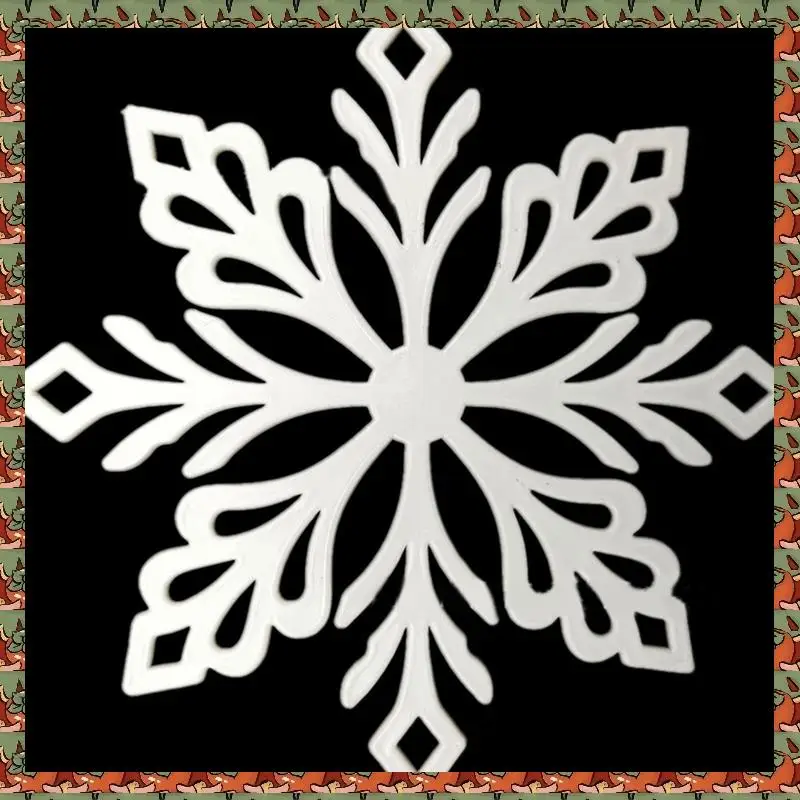 

ABLQ 50Pcs Plastic White Snowflake Ornaments Christmas Xmas Hanging Pendant For Winter Christmas Trees
