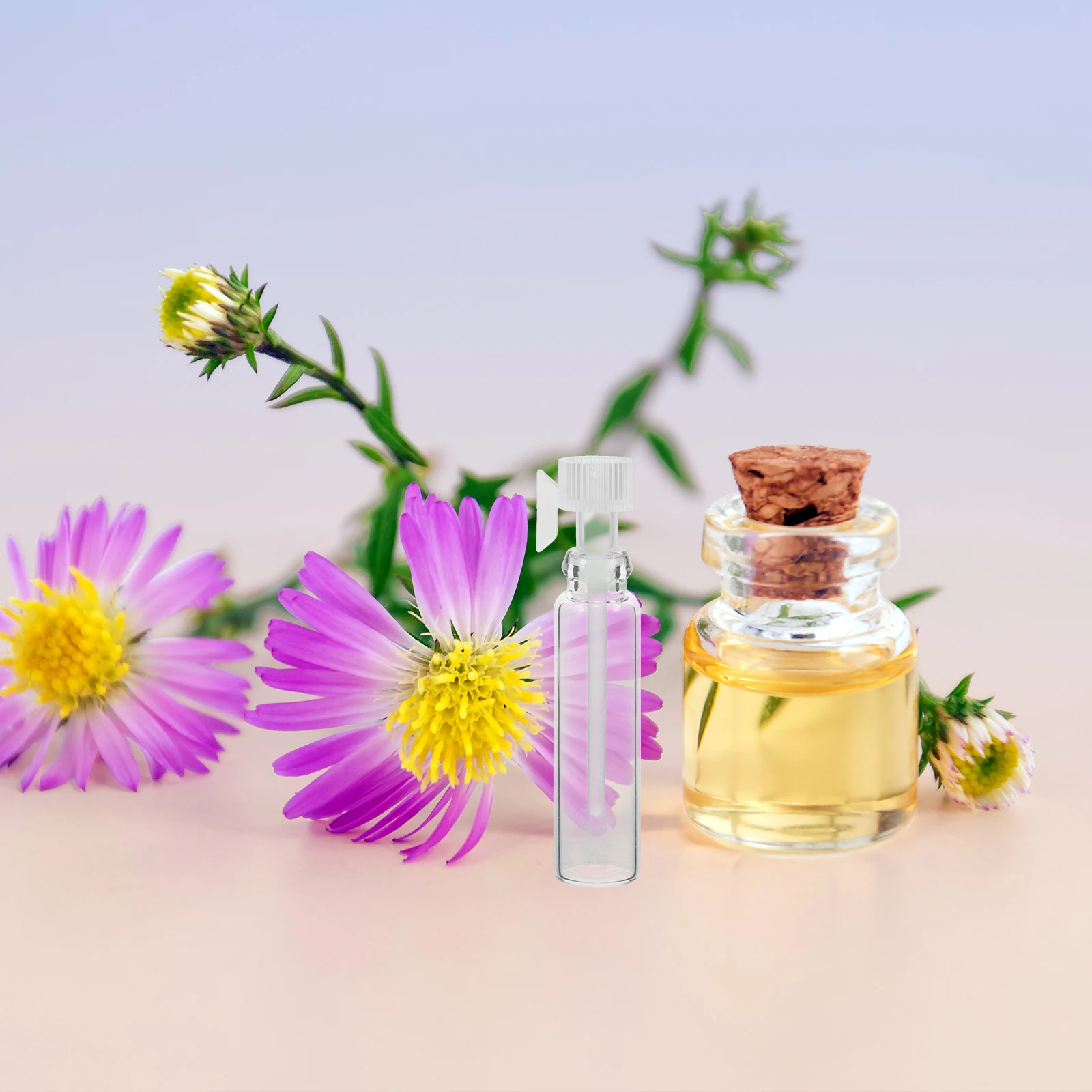 Bouteilles de parfum rechargeables, conteneurs d'huile essentielle, 1ml, Mini rangement de maquillage de voyage Portable Transparent, 100 pièces