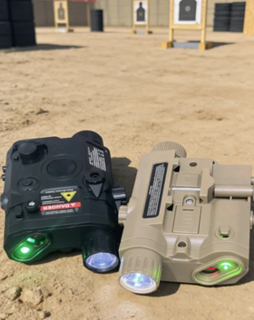 Caja de Batería Multifuncional de Nylon PEQ15 con Linterna IR y Láser Verde para M4 SLR Gel Blaster