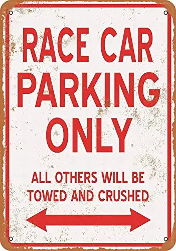 

Kexle 8 x 12 Metal Sign - Race CAR Parking ONLY - Vintage Wall Decor Home Decor