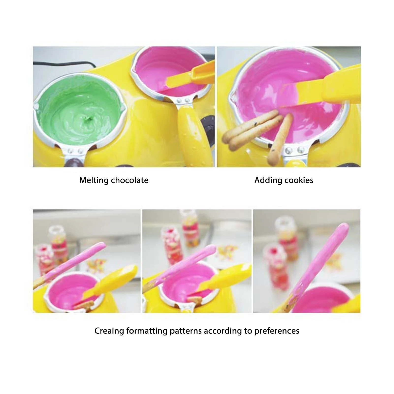 Chocolate Melting Pot Chocolate Melting Pot Electric Chocolate Fondue Melting Machine with Double Pot Kitchen Tool