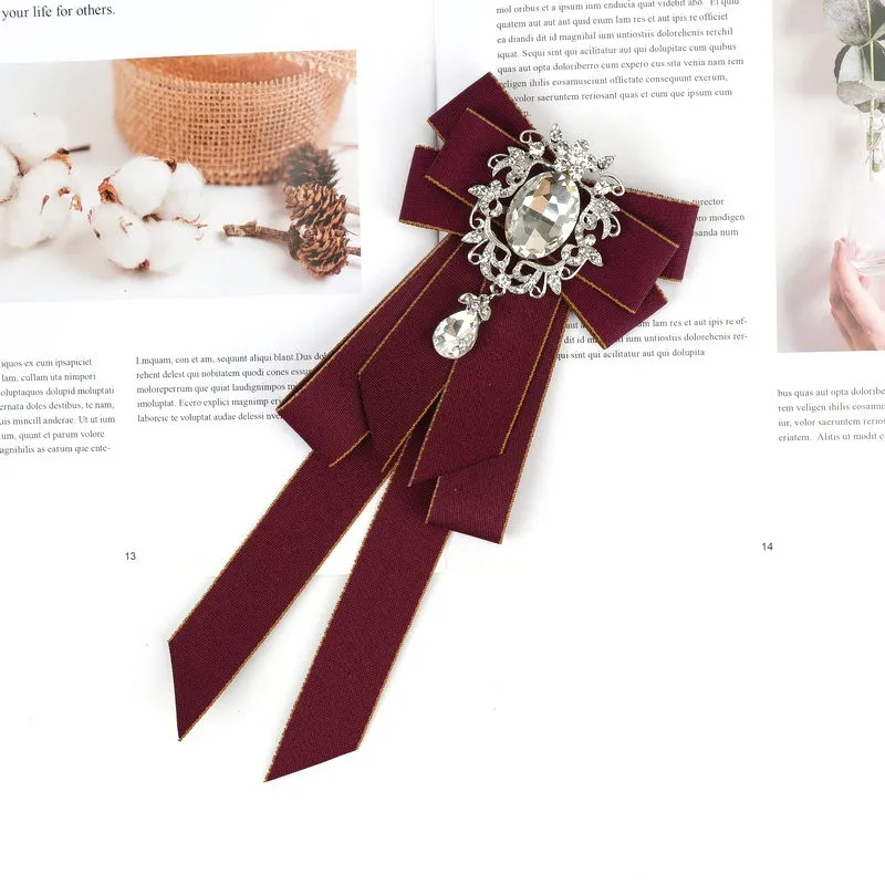 Neue elegante klassische retro bowtie neck tie band strass corsage bowtie cravat geschenke für männer hochzeit formale kleid zubehör – Detail 39
