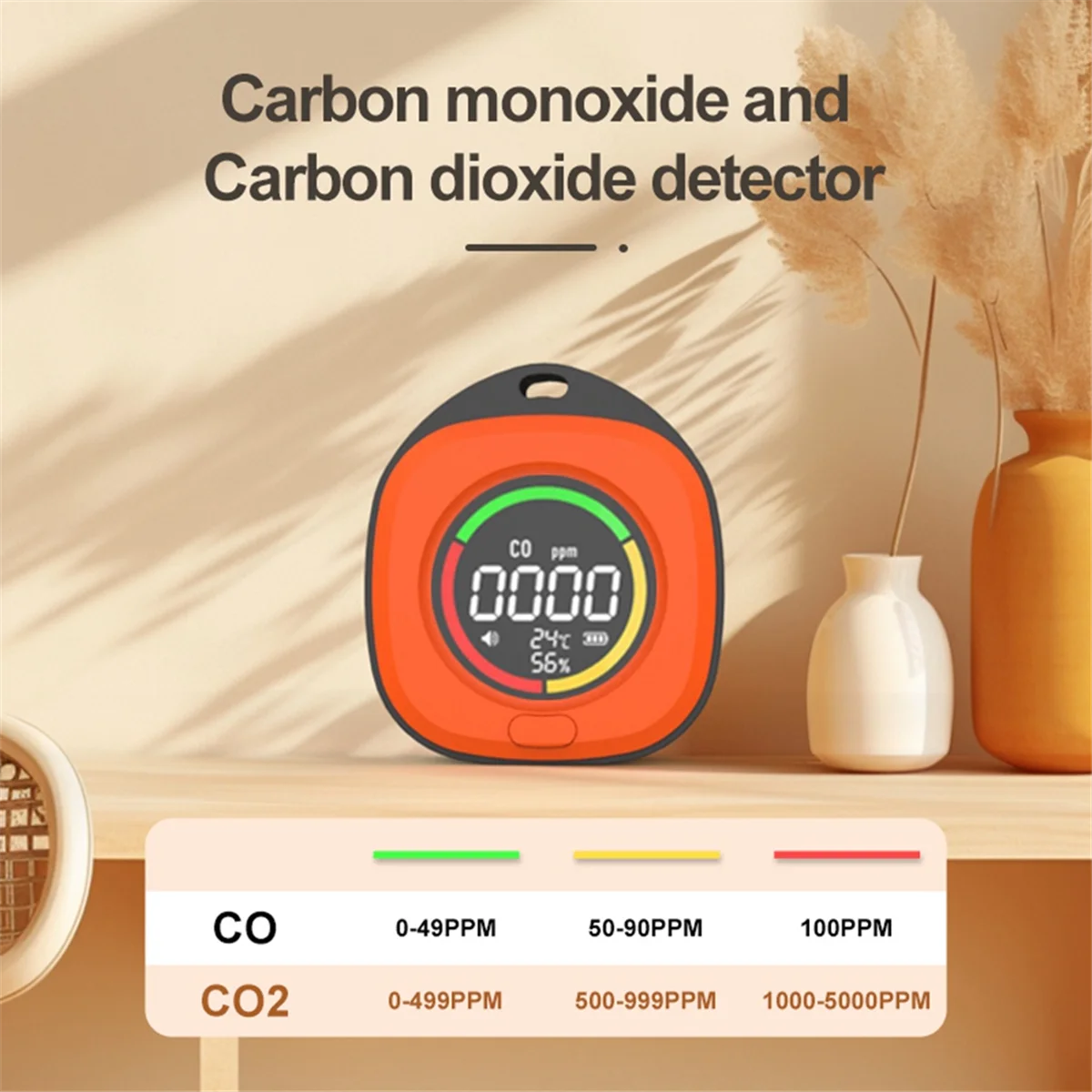 Detector 2 en 1 de monóxido de carbono y dióxido de carbono N18R