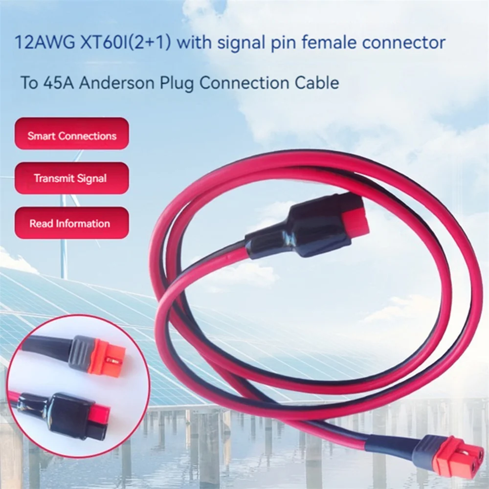 1/1.5 м 12AWG XT60I (2 + 1) гнездо с сигнальным штырьком к разъему 45a Anderson, подключение кабеля стандарта Женский к кабелю питания Anderson