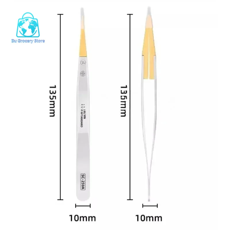 Boxwood tweezers, precision anti-magnetic tweezers, insulated, non-damaging parts, watch repair tools