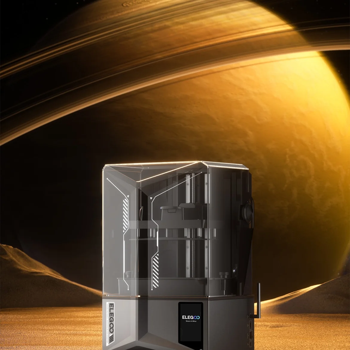 ELEGOO SATURN 4 ULTRA 12K 16K آلة طابعة ثلاثية الأبعاد طابعة ثلاثية الأبعاد احترافية من الراتنج SLA حجم البناء 218.88 × 122.88 × 220