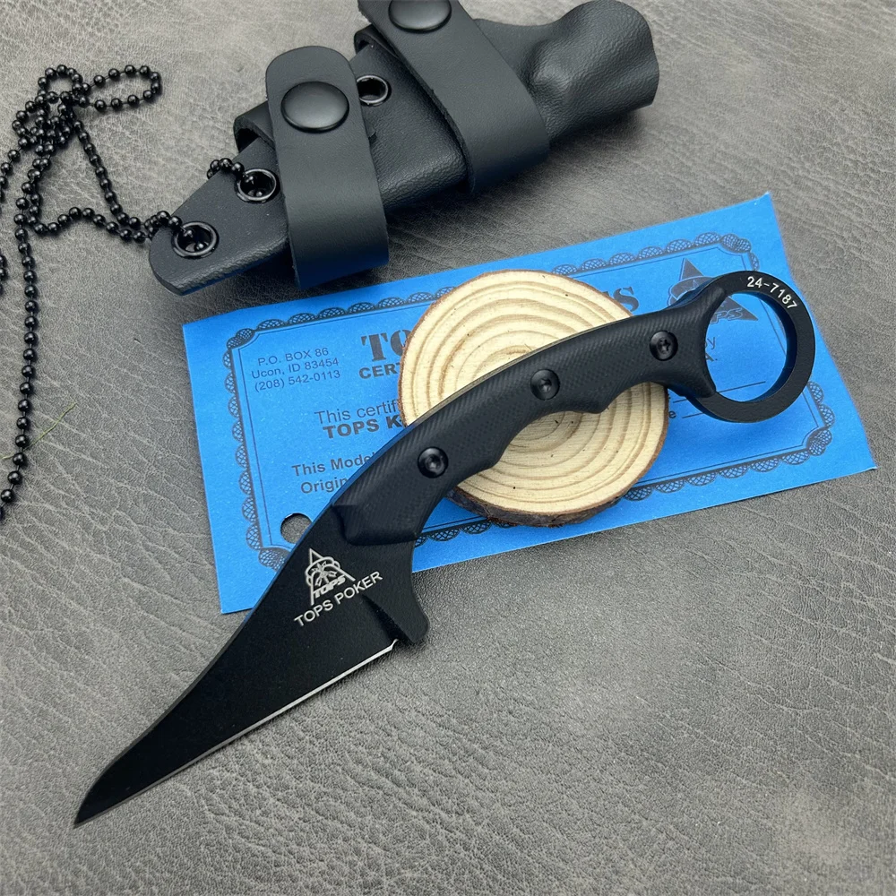 

TOPS Straight Knife Portable Multifunctional Sharp Cutting Outdoor Hiking Hunting Multi-tool Knife The Perfect Gift for Men