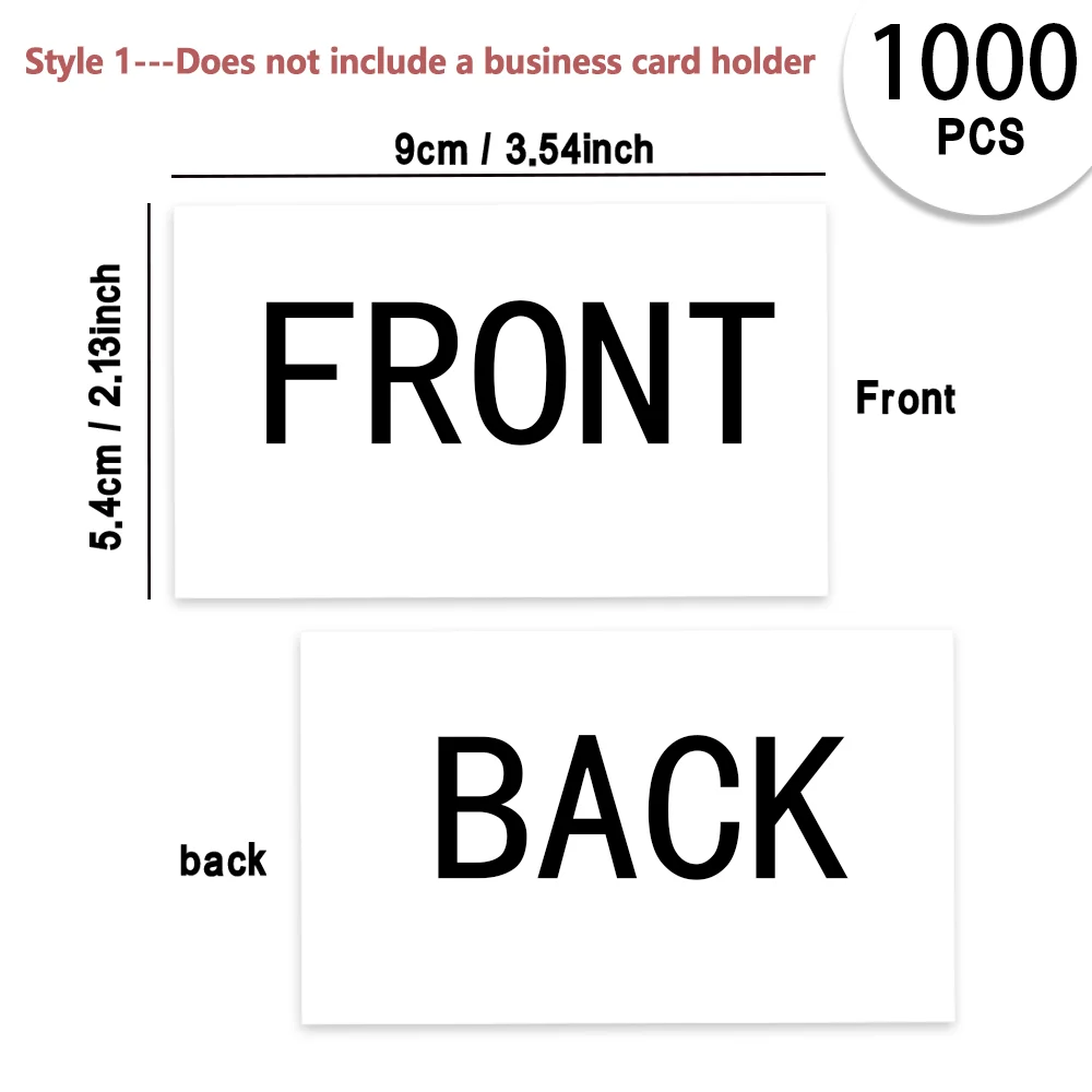 200/500/1000 Stück Anpassbare Karten, Personalisierte Visitenkarten mit Acryl-Aufbewahrungsbox, Matte Dankeskarten und Einladungen