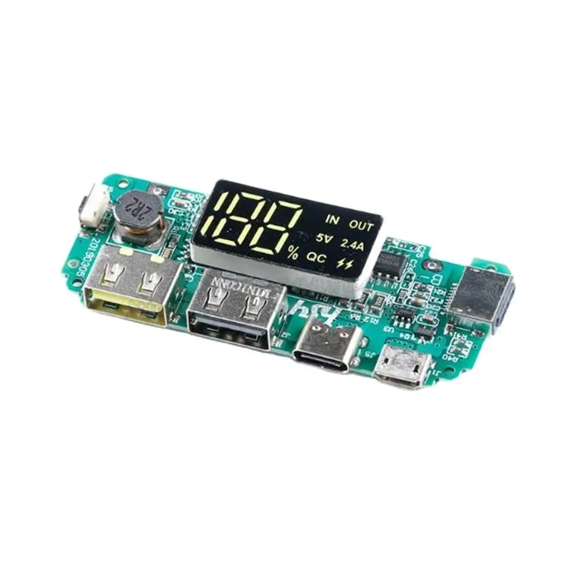 

QC FlashMobilePower Supply DIY Board 5V2.4AFast Charging Boost Circuit , Bank Battery Power Module