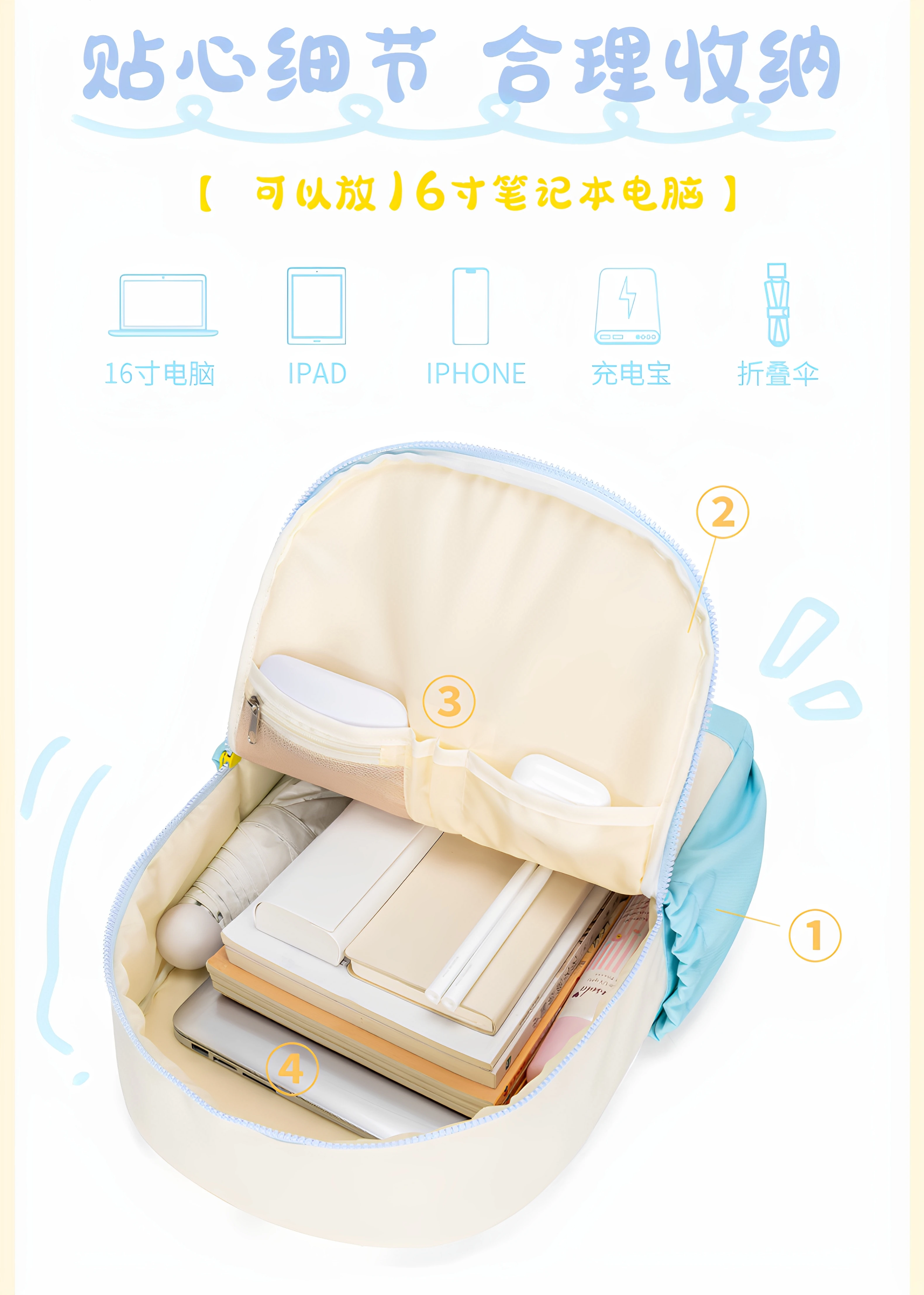 2025 New Campus Style Japanese Original Lolita Backpack Sweet Girl Versatile School Bag Large Capacity Backpack for Freshmen