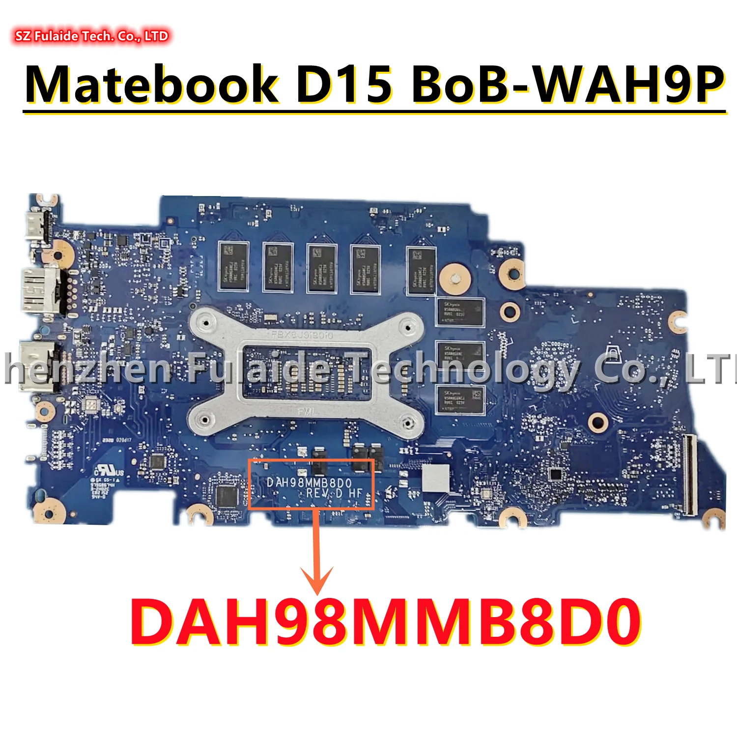 DAH98MMB8D0 For Huawei Matebook D15 BoB-WAH9P BoB-WAH9 Laptop Motherboard Wtih I3-10110 I5-10210 CPU 8GB-RAM 100% OK