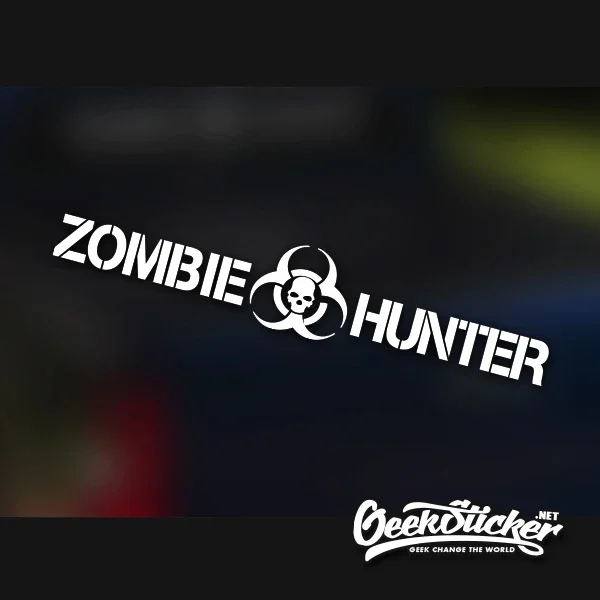 

Free-shipping Zombie Hunter Windshield Car Vinyl Decal Sticker TWD for TRD Jeep truck Ford The Walking Dead Car Stickers