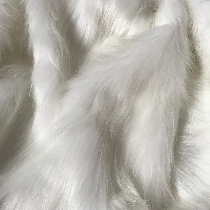 180cm Wide Long Plush Fabric Artificial Fox Fur Fabric Thickened Encrypted 1100g/m Used for Clothing Toys Carpets DIY Decoration