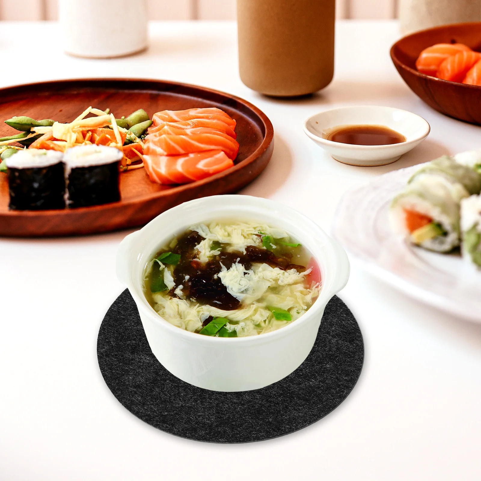 12 Pcs Felt Dish Separators Plate Insulation Pads Pan Protectors for Stacking Dinnerware Anti Pot Cushion Divider Mat