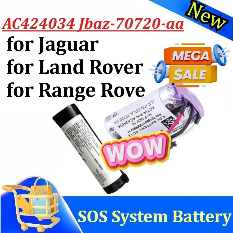 

New AC424034 Jbaz-70720-aa for Jaguar for Land Rover for Range Rover SOS System 5040 Battery